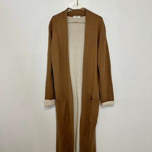 Babaton Camel Long Open Sweater